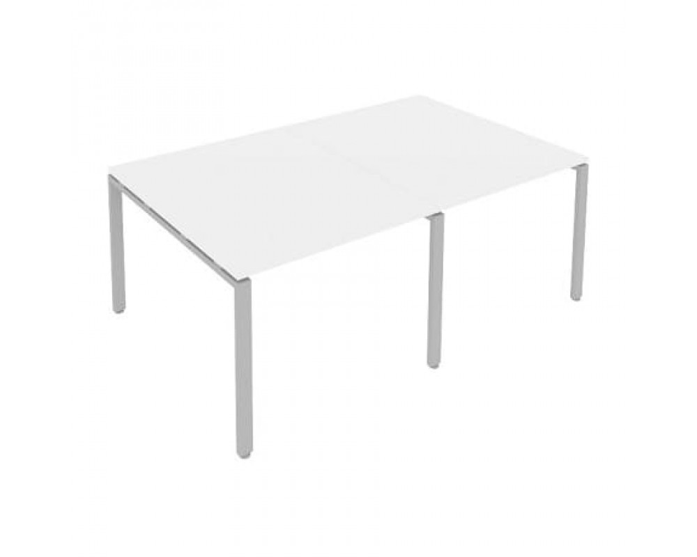 Переговорный стол (2 столешницы) на П-образном м/к 200x123,5x75 Metal System