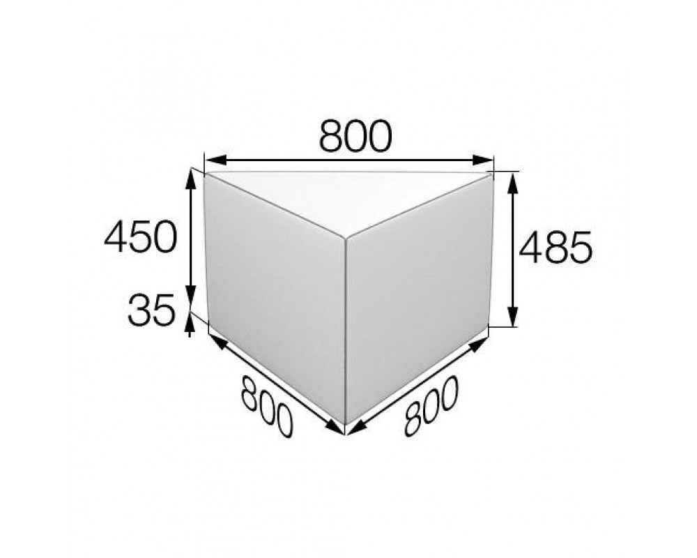 Пуф треугольный Or-p Оригами MVK | Экокожа