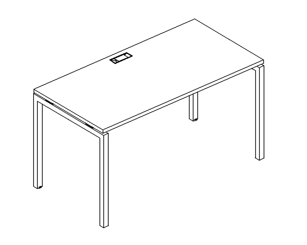 Стол письменный на металлокаркасе 180x80x75 DUE A4.PRO