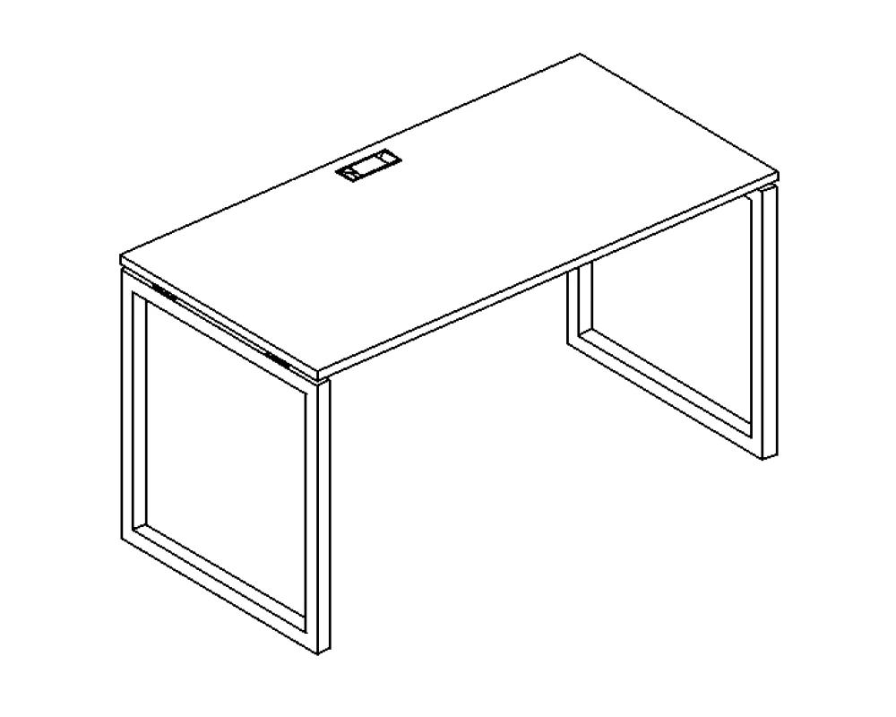 Стол письменный на металлокаркасе QUATTRO 180x80x75 A4.PRO