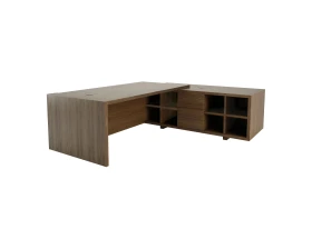 Стол руководителя с модулем полуглянцевый/лакированный, правый 2560х2265х750 Freeport images