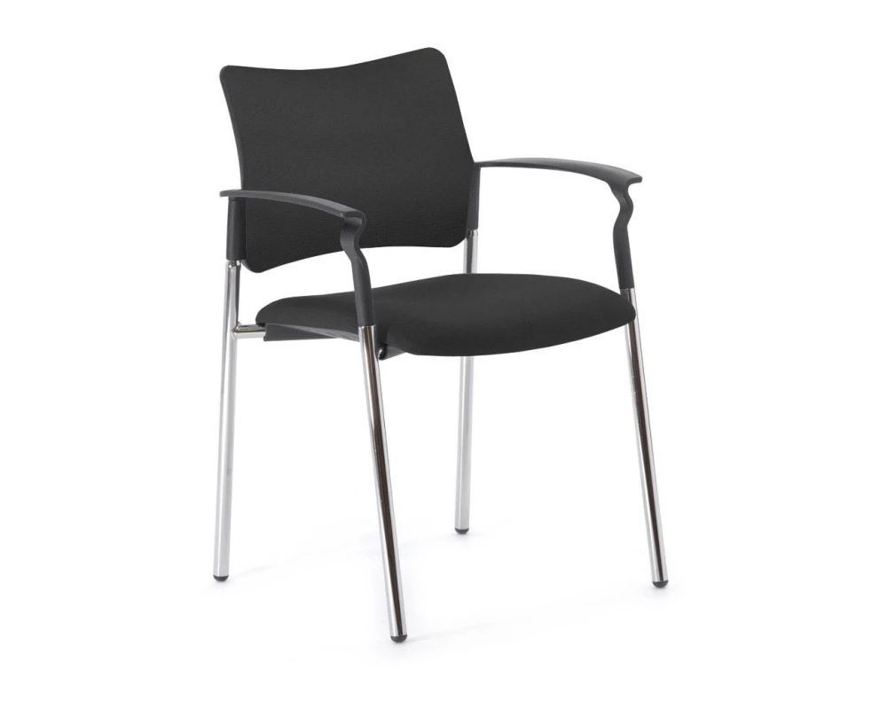 Кресло Pinko обитое на опорах Ткань, Черный