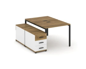 Рабочая станция 2 места с двухсторонней опорной тумбой CN.DRS-301 W 980/1346x1480x750 Концепт / Concept images