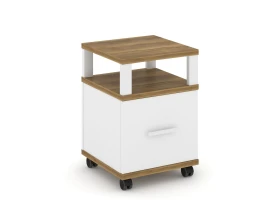 Тумба мобильная 1 распаш. фасад с надставкой CN.TUM-008 W 420x420x615 Концепт / Concept images