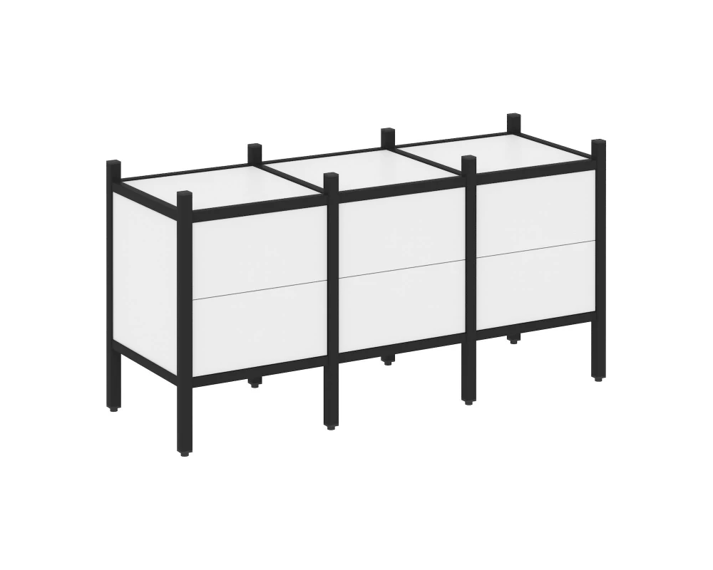 Прямой стеллаж L-06 1278x446x636 Loft