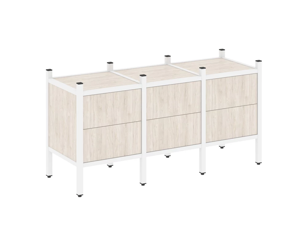 Прямой стеллаж L-06 1278x446x636 Loft