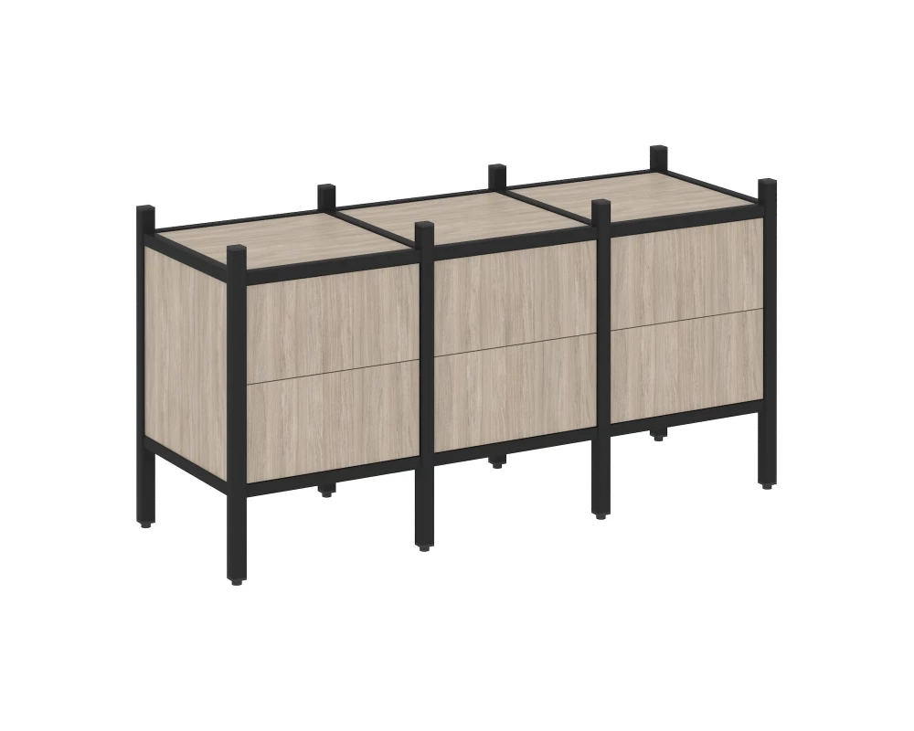 Прямой стеллаж L-06 1278x446x636 Loft