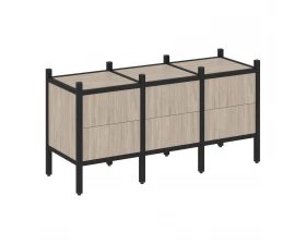 Прямой стеллаж L-06 1278x446x636 Loft images