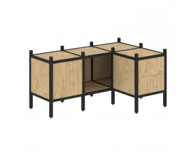 Угловой внутренний стеллаж L-26 1278x862x636 Loft images