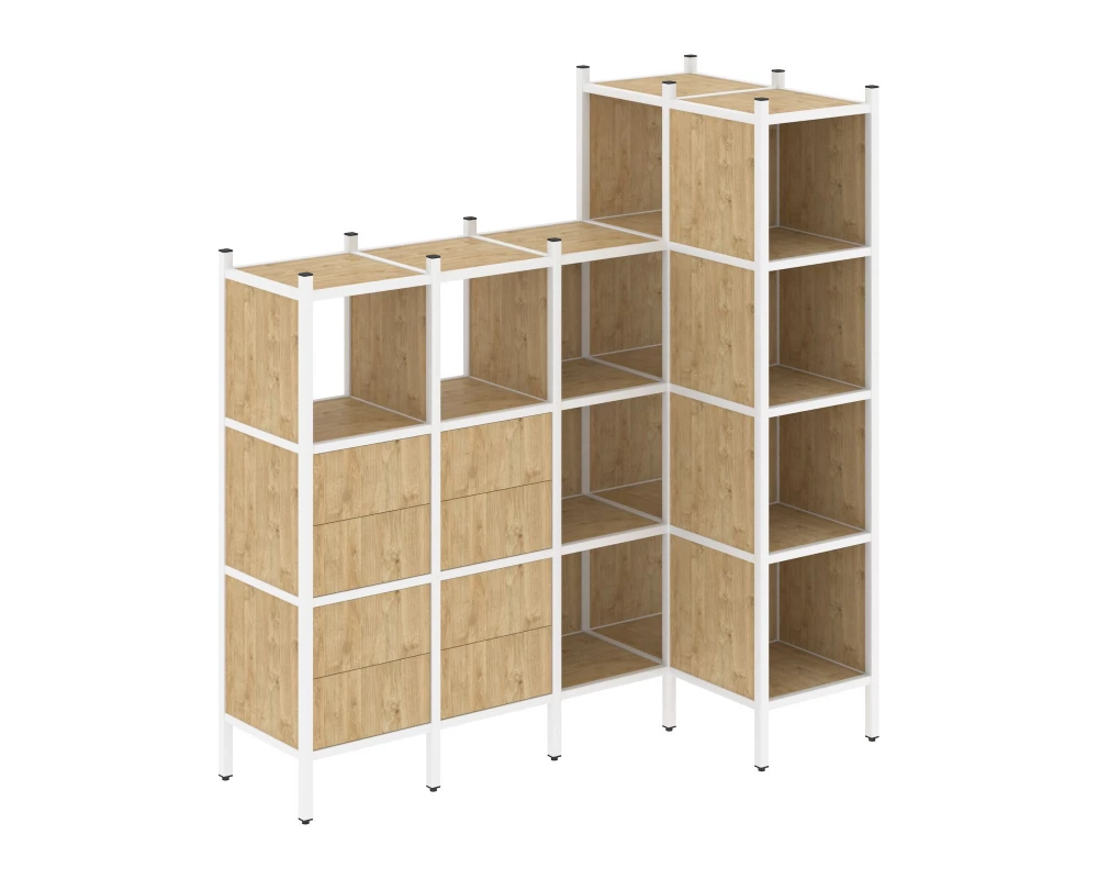 Угловой внутренний стеллаж L-47 1694x862x1869 Loft