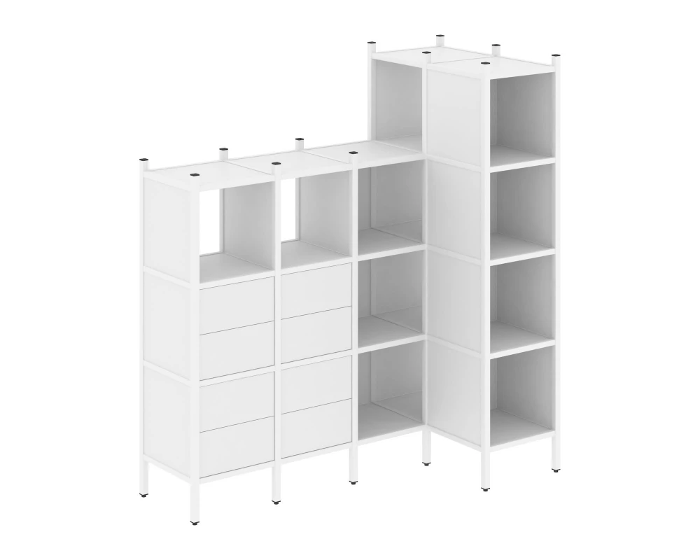 Угловой внутренний стеллаж L-47 1694x862x1869 Loft