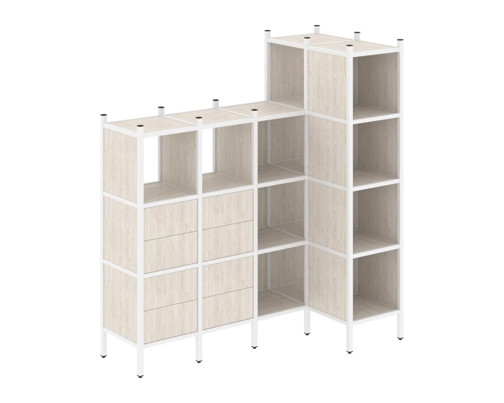 Угловой внутренний стеллаж L-47 1694x862x1869 Loft