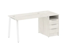 Рабочая станция на А-образном м/к с опорной тумбой 161,2x72x75 Метал Систем / Metal System images