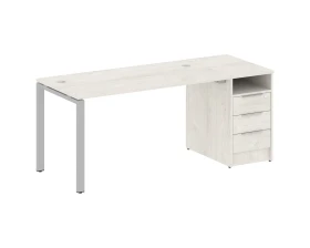 Рабочая станция на П-образном м/к с опорной тумбой 181,2x72x75 Метал Систем / Metal System images