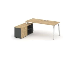 Стол письменный с греденцией левой на А-образном каркасе 1780x700x750 Style Project Direct Lux images