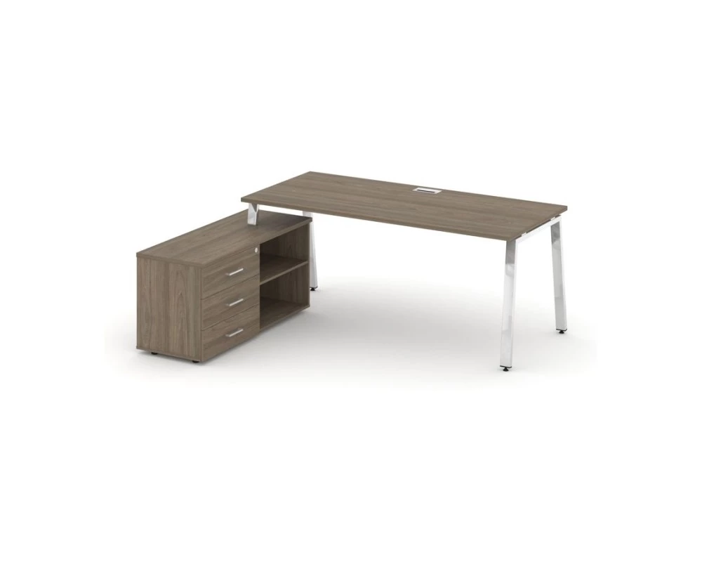 Стол письменный с греденцией левой на А-образном каркасе 1780x700x750 Style Project Direct Lux