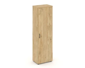 Гардероб узкий неглуб. с полкой и выдвижной штангой 600x400x1982 зад. стенка HDF Стайл Проджект / Style Project images