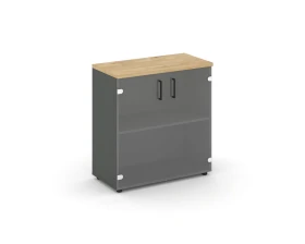 Шкаф низкий широкий прозр. стекло 796x400x833 Стайл Проджект / Style Project images