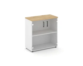 Шкаф низкий широкий прозр. стекло 796x400x833 Стайл Проджект / Style Project images