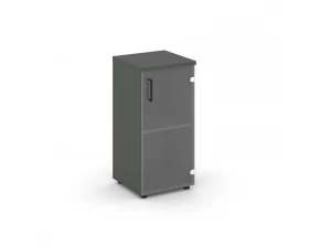 Шкаф низкий узкий правый прозр. стекло 400x400x833 зад. стенка HDF Style Project images