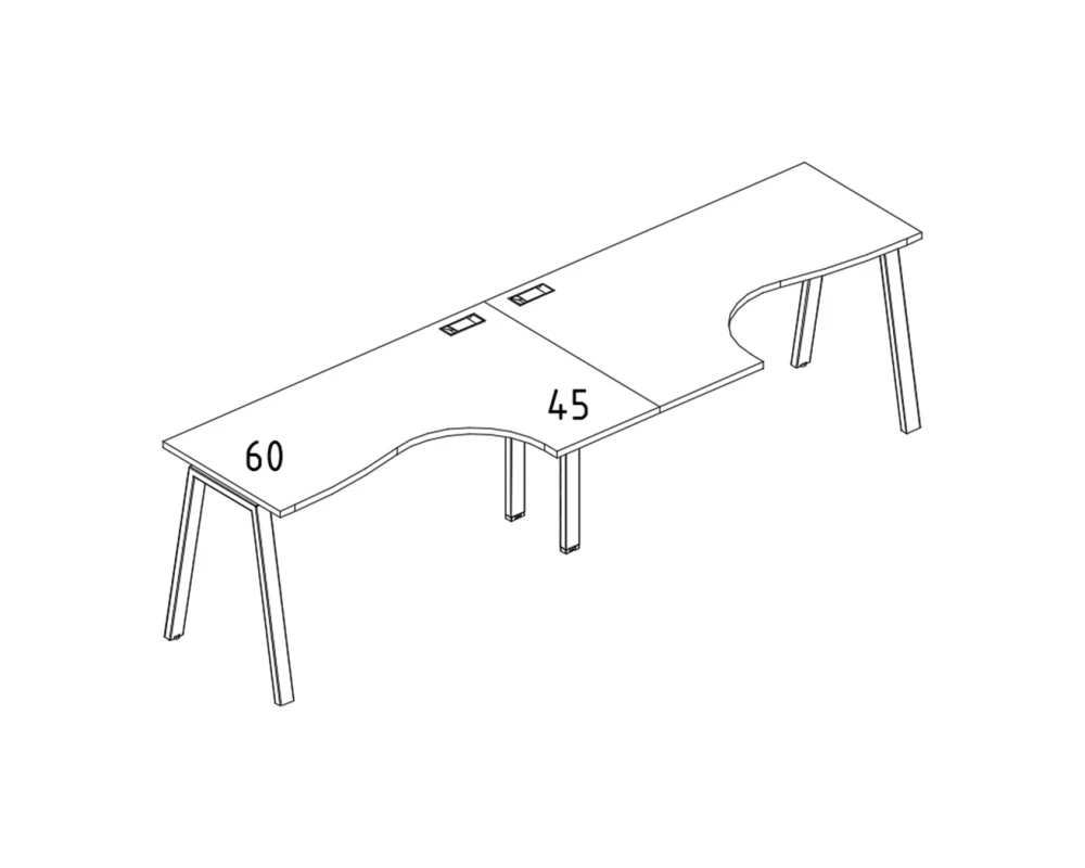 Рабочая станция эргономичная Классика каркас TRE (2х120) A4.PRO