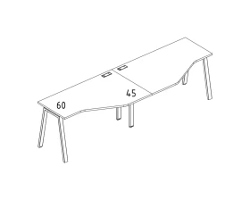 Рабочая станция столы (2х120) Техно каркас TRE A4.PRO images