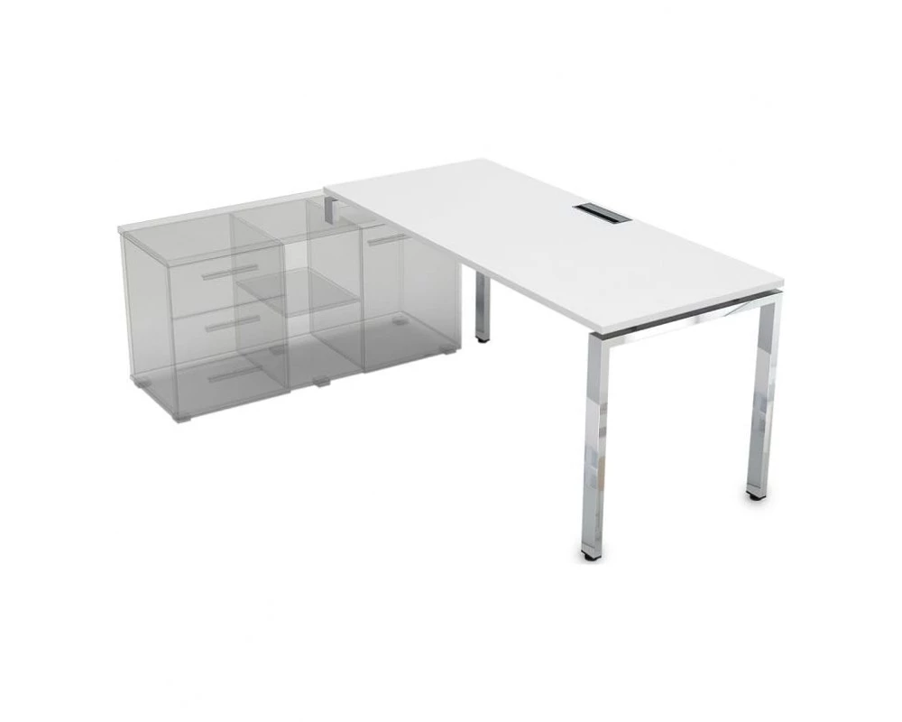 Стол рабочий прямолинейный три опоры, левый (1800*800*750) НСТЛ-П.985 Gloss Line