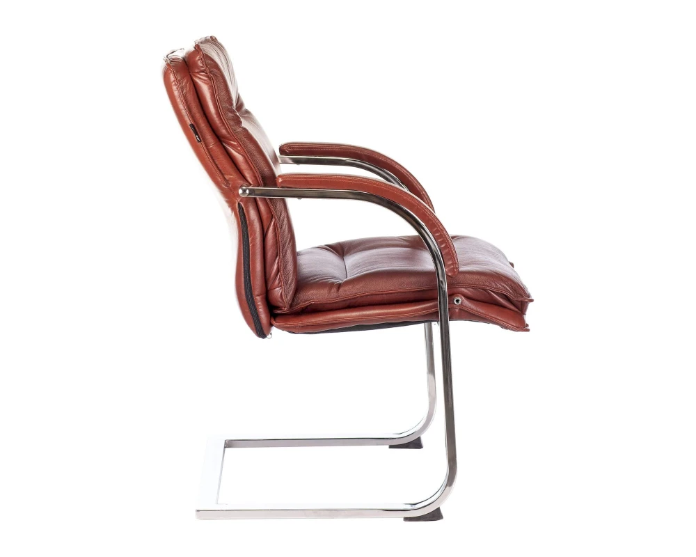 Кресло Бюрократ T-9927SL-LOW-V Натуральная кожа, Светло-коричневый