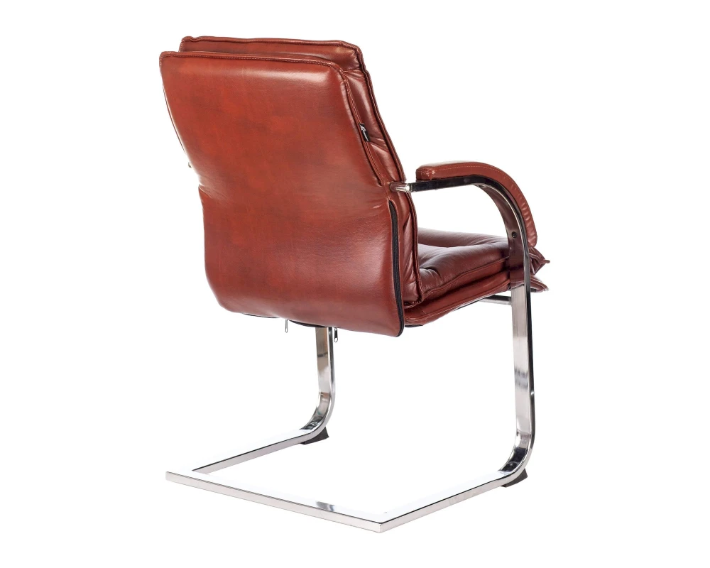 Кресло Бюрократ T-9927SL-LOW-V Натуральная кожа, Светло-коричневый