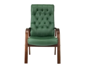 Кресло Бюрократ T-9928WALNUT-CF Натуральная кожа, Зеленый images