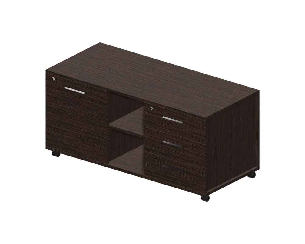 Тумба мобильная сервисная правая (ручки-хром) 120x53x57 GDB Дуб мокко