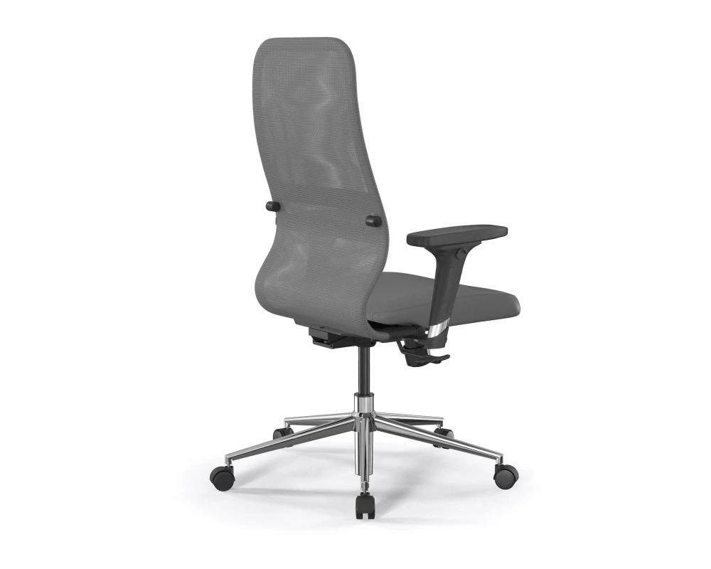 Кресло ErgoLife SynchroSit 8 B2-9D M25.B23.G18.W02 Сетка/Экокожа, Серый