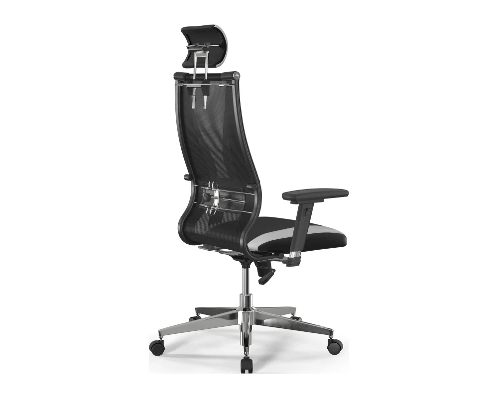 Кресло ErgoLife S 10 B2-170D M09.B22.G18.W02 Сетка/Экокожа, Черный/Белый