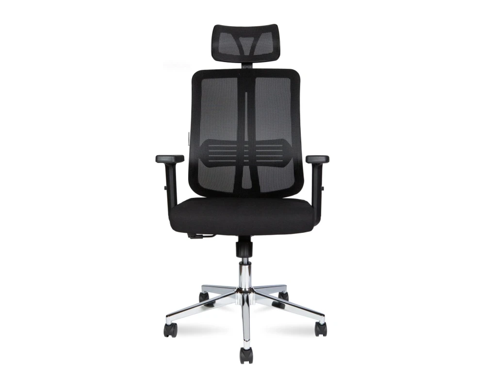 Кресло Norden Тема Хром / Tema Сhrome 2D Сетка/ Ткань, Черный