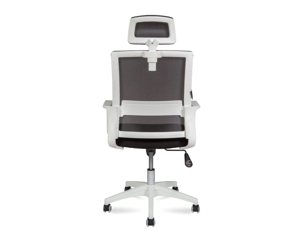 Кресло руководителя Norden Бит белый пластик Сетка/Ткань, Черный