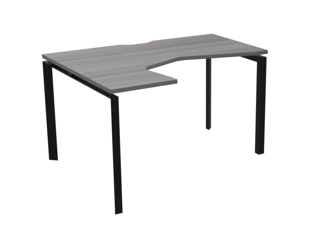 Стол эргономичный левый на металлокаркасе НТМП.П-040.ЛВ Аргентум