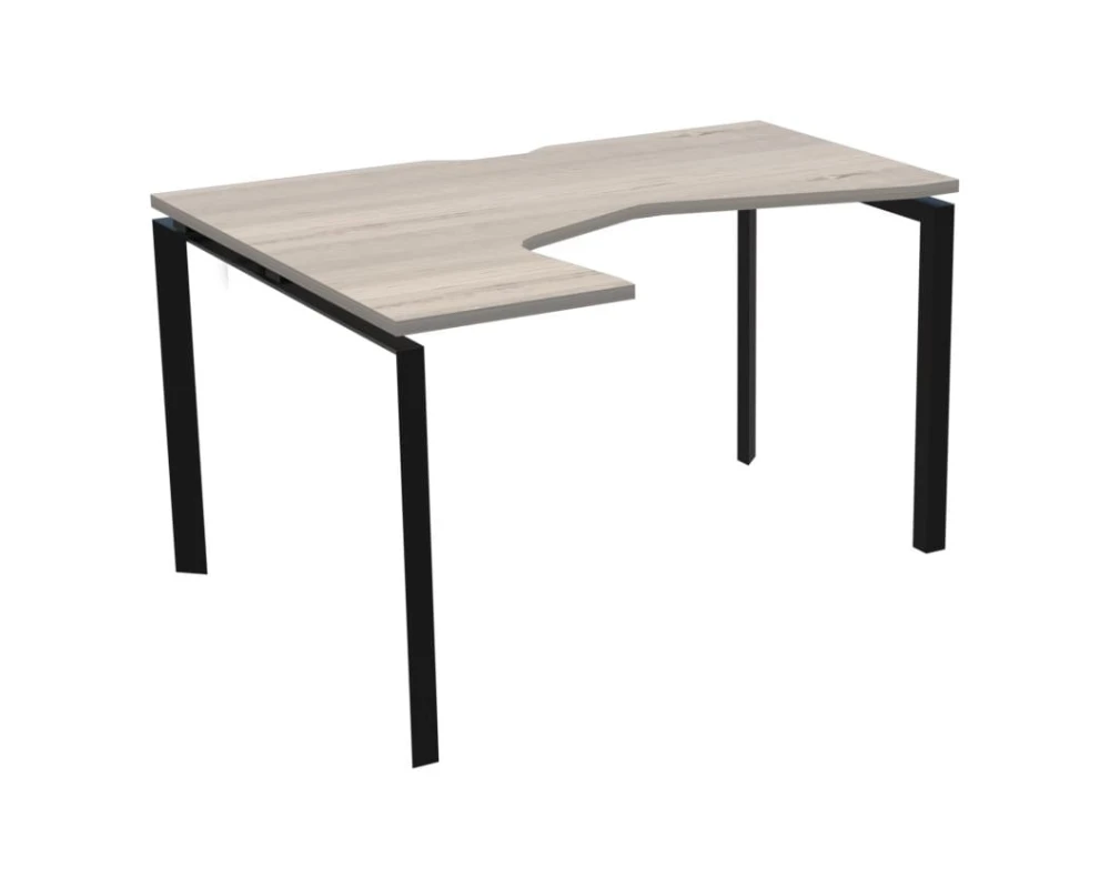 Стол эргономичный левый на металлокаркасе НТМП.П-040.ЛВ Аргентум