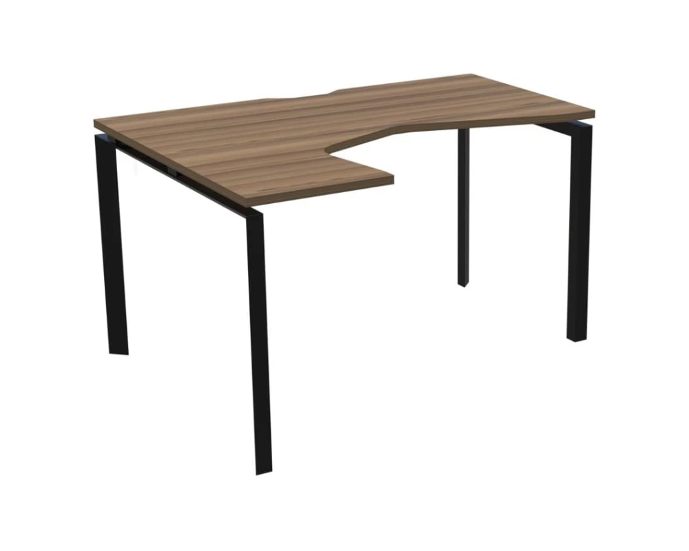 Стол эргономичный левый на металлокаркасе НТМП.П-060.ЛВ Аргентум