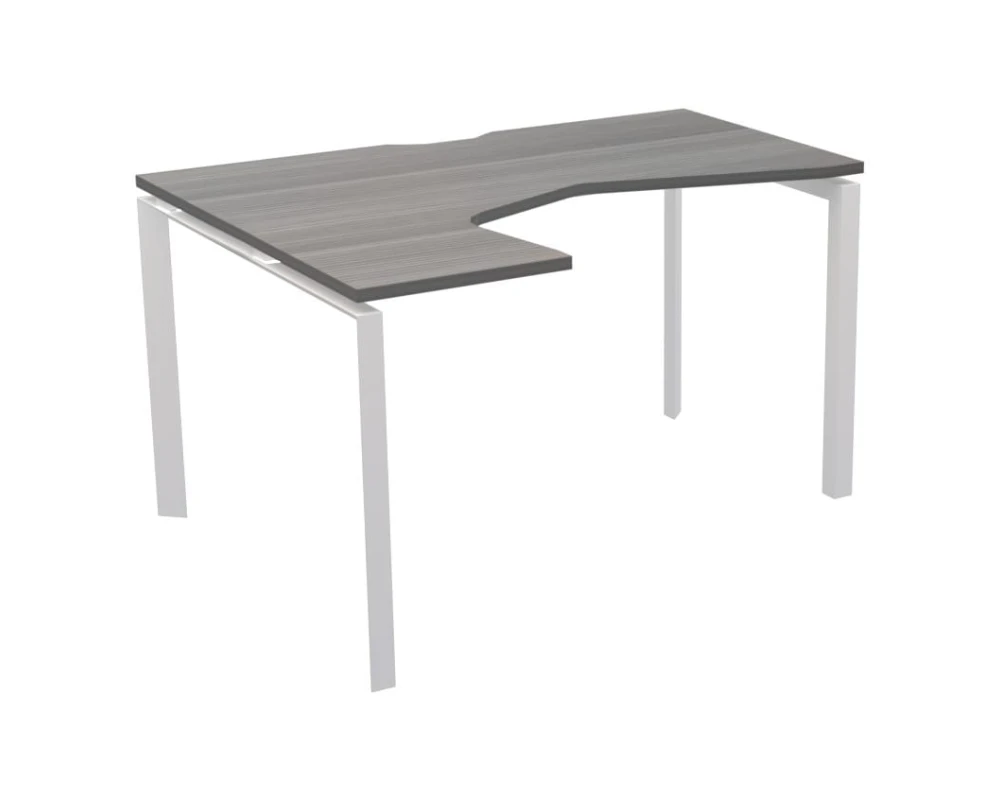 Стол эргономичный левый на металлокаркасе НТМП.П-060.ЛВ Аргентум