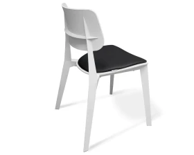 Стул SHT-S110-CN1 с подушкой из кож.зама Пластик/Экокожа, Белый/Черный images