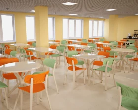 Стул SHT-S85 Пластик, Красный/Черный images