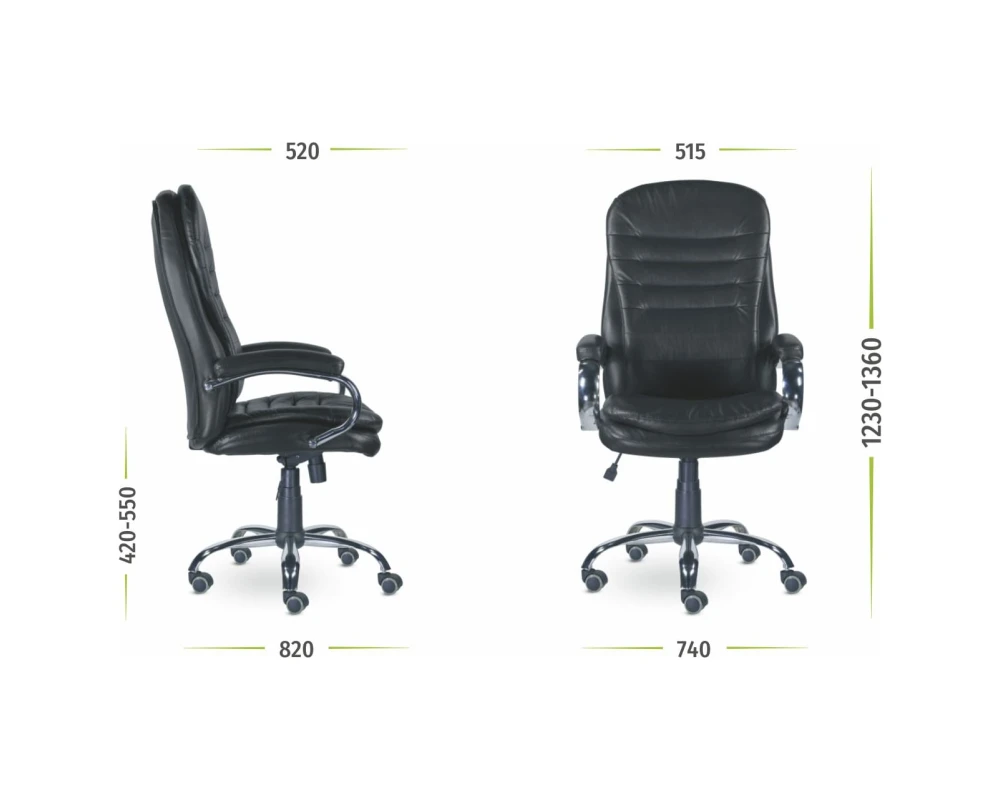 Кресло Вермонт СН-151 В хром/ХДП